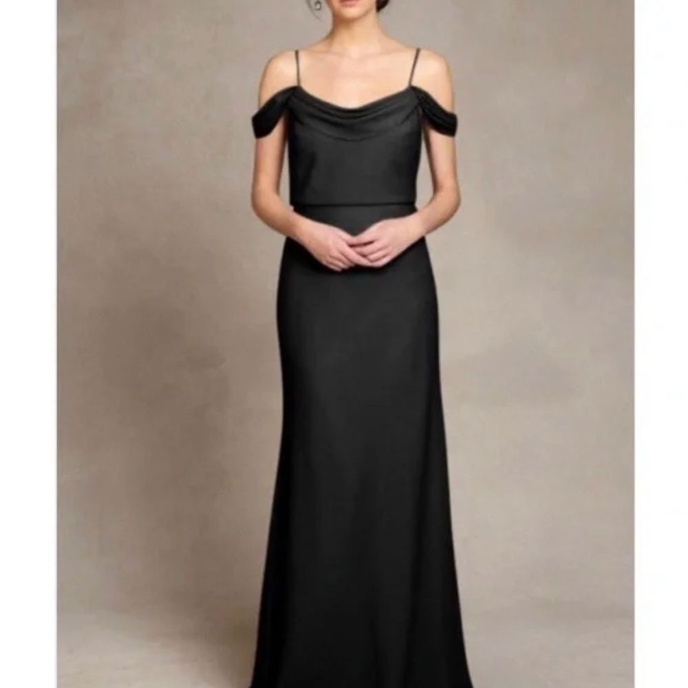 Jenny Yoo Sabine Off Shoulder Maxi Gown Dress